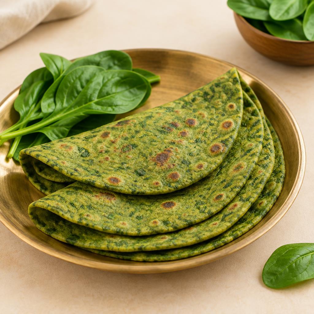 Stack of Palak PROTI rotis